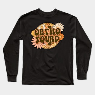 Ortho Squad Retro Groovy Floral Leopard Long Sleeve T-Shirt
